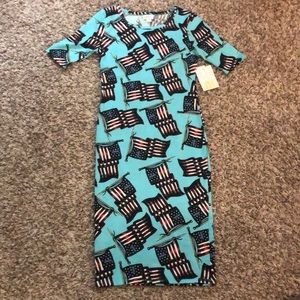 Nwt Lularoe Xxs Julia 4th Of July 